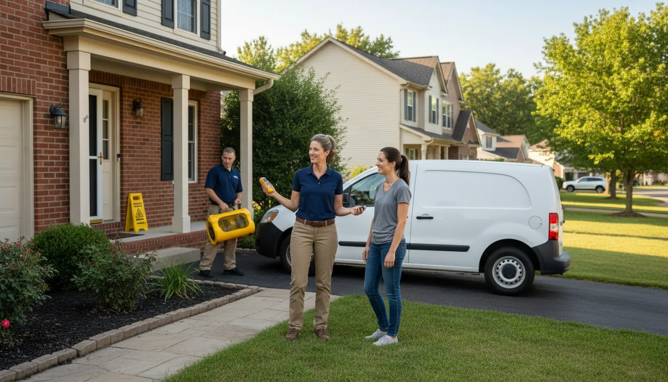 Residential water damage restoration in Waurika, OK